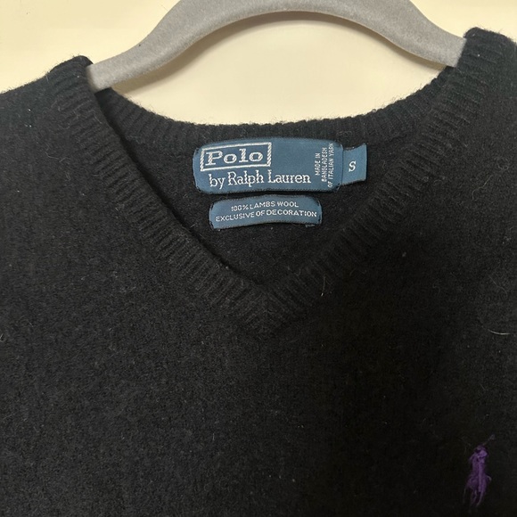 Polo Ralph Lauren Men’s Lamb’s Wool Black Sweater Small - Picture 3 of 3